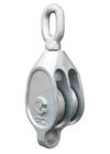 Double Sheave Block Pulley , Selectable Snatch Block With Hook Or Eye