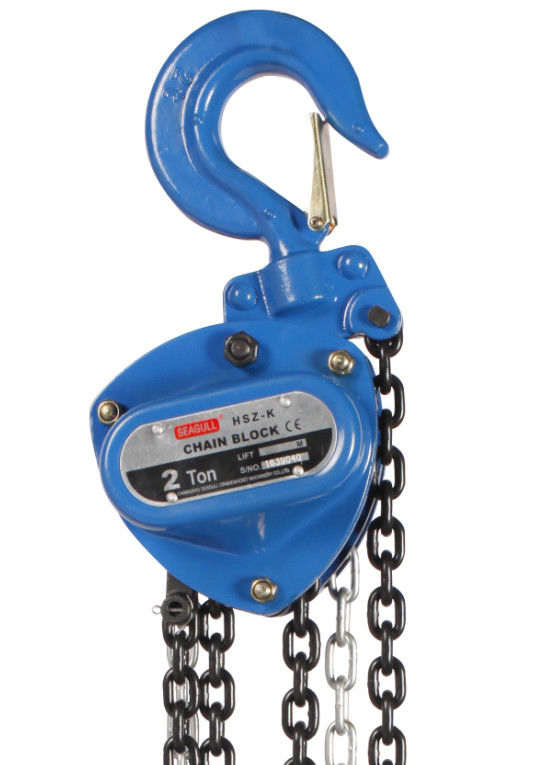 Steel forged 2 t 3 m Manual Trolley Hoist With Automatic Double Pawl Braking System