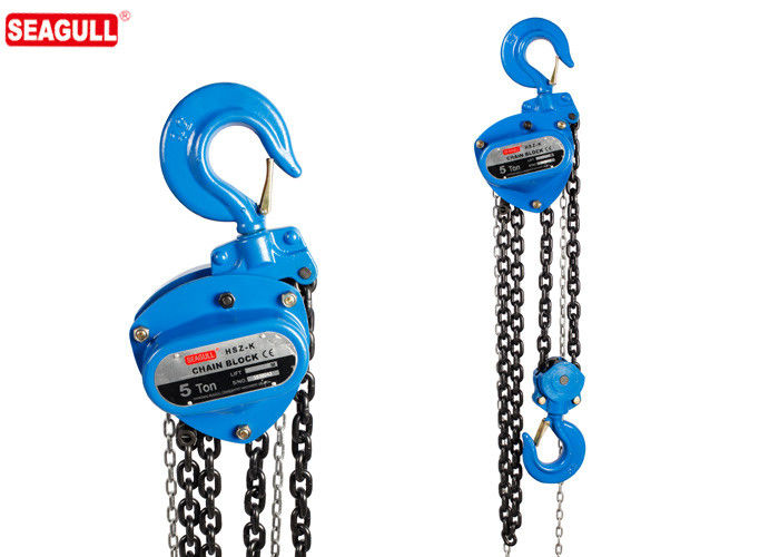 CE TUV Approved 5 Ton Hand Chain Pulley Block , Max Lift 18M
