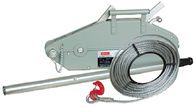 Aluminium Hand Winch 800kg-5400kg , wire rope pulling hoist, length 20 M, CE/GS certified