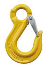 Durable Alloy / Carbon Steel 2 T Eye Sling Hook With Latch Casted SLR013-G80