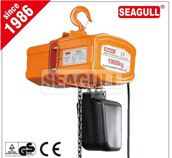 CE Approved Electric Chain Hoist With Hook , High Efficiency Construction Lifting Equipment