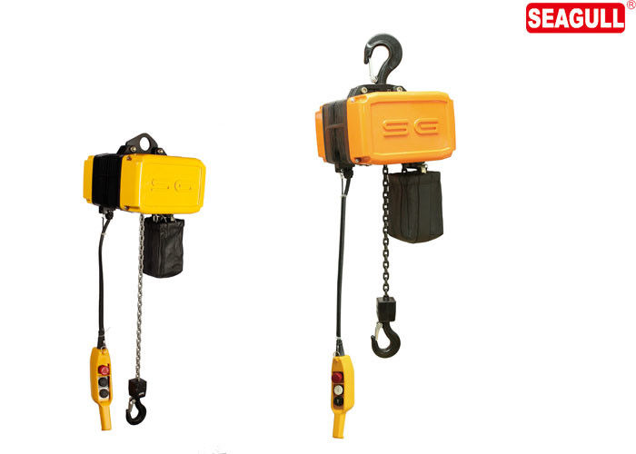 Aluminium Body 3 PH Electric Chain Hoist With Hook / Ring Lifting Height 3M