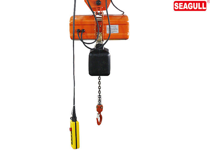 Dual Speed Electric Chain Hoist Red Color Three Phase Max Capacity 5000kg