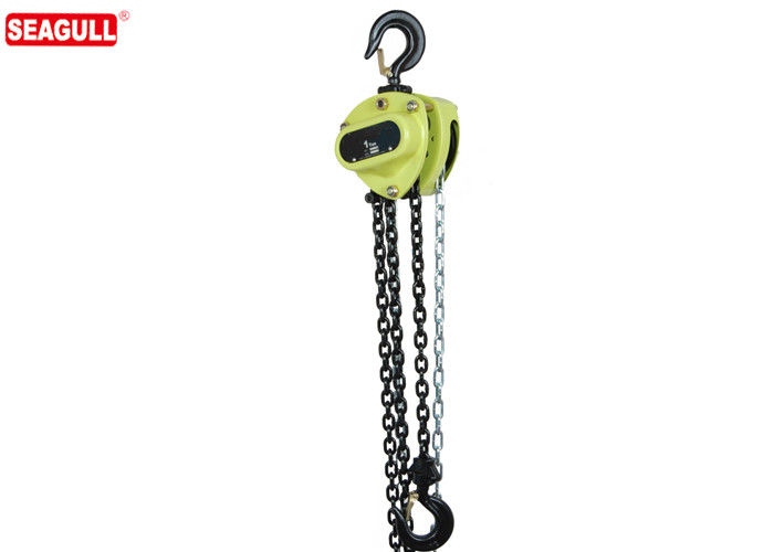 Chorme Surface Manual 1 Ton Chain Block For Warehouse , Standard Lift 3m