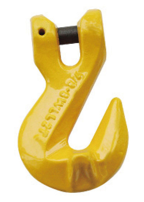 Yellow Color Safety Rigging Hardware , 8t Forged Clevis Grab Hook SLR086-G80
