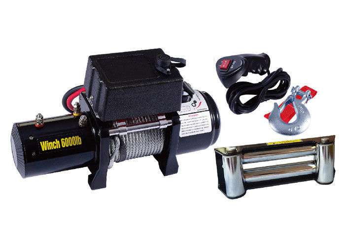 Small ATV Winch Electric 6000 lb With Automatic In - The - Drum For Warehouse