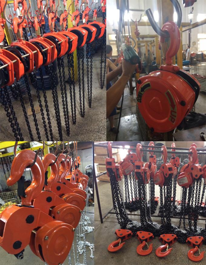 2 Ton Alloy Steel Manual Chain Block Hoist CE Approval For Shipbuilding